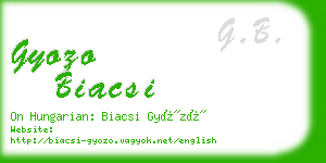 gyozo biacsi business card